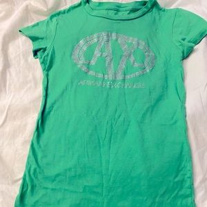 Armani Exchange silver studded XS T shirt